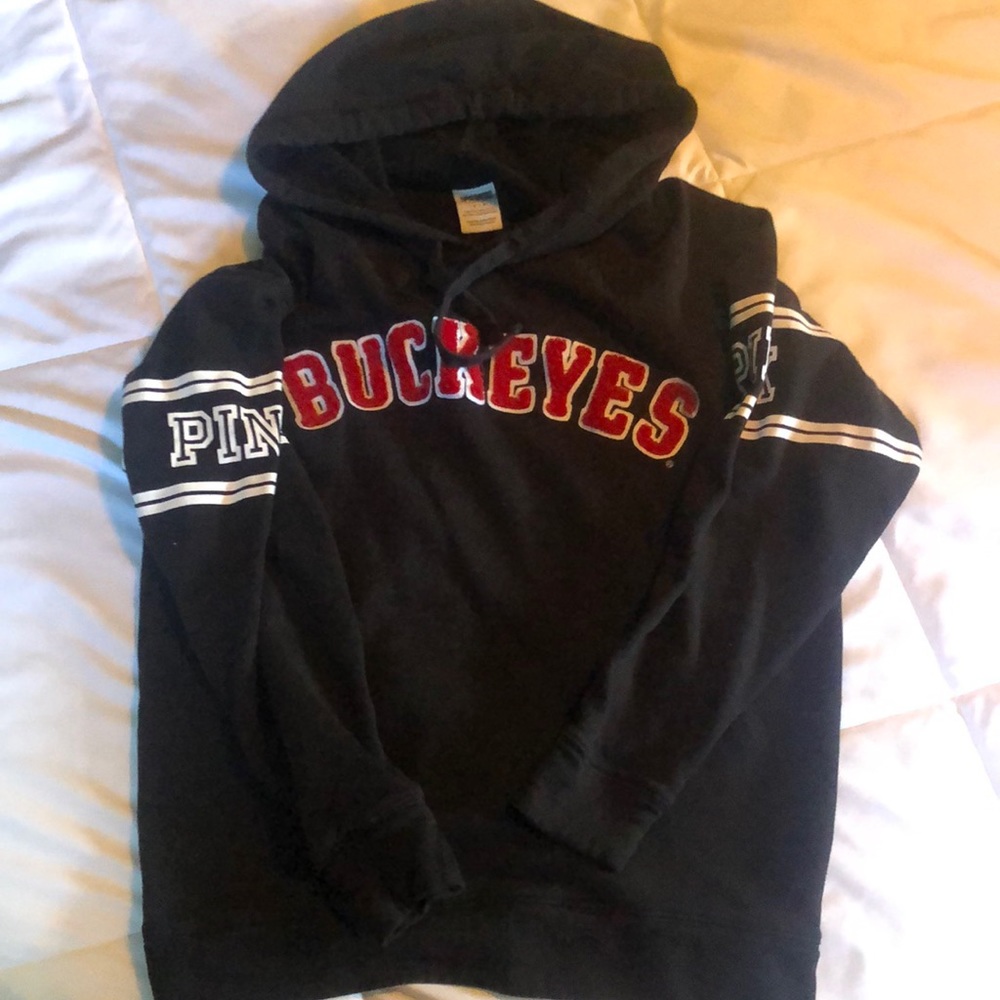 PINK Ohio state hoodie.